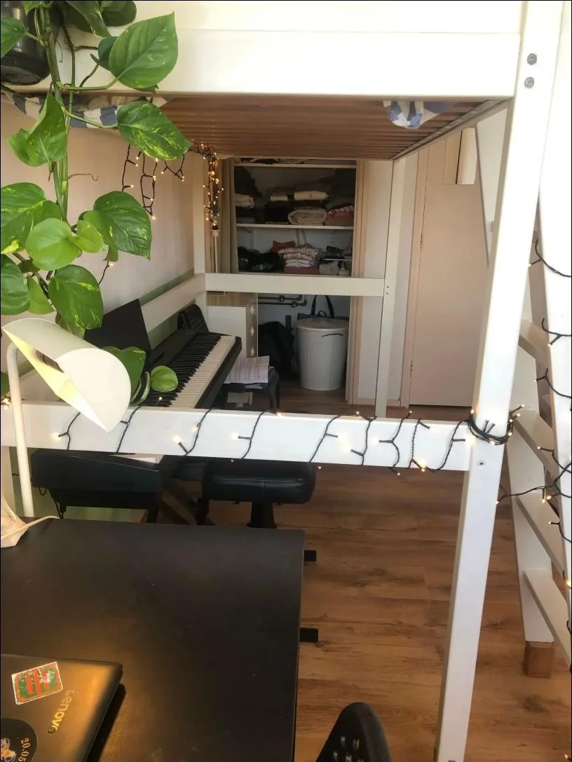 geblurde versie van de foto als achtergrond