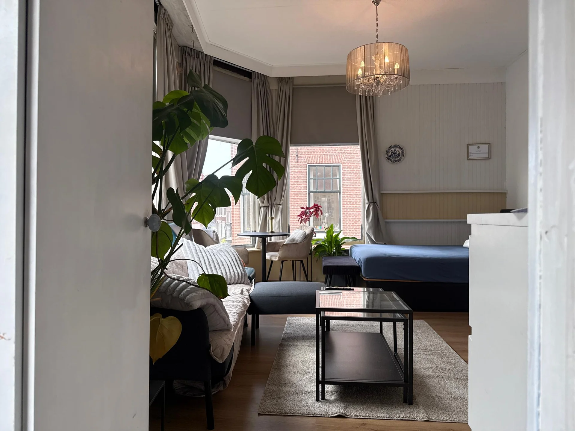 geblurde versie van de foto als achtergrond