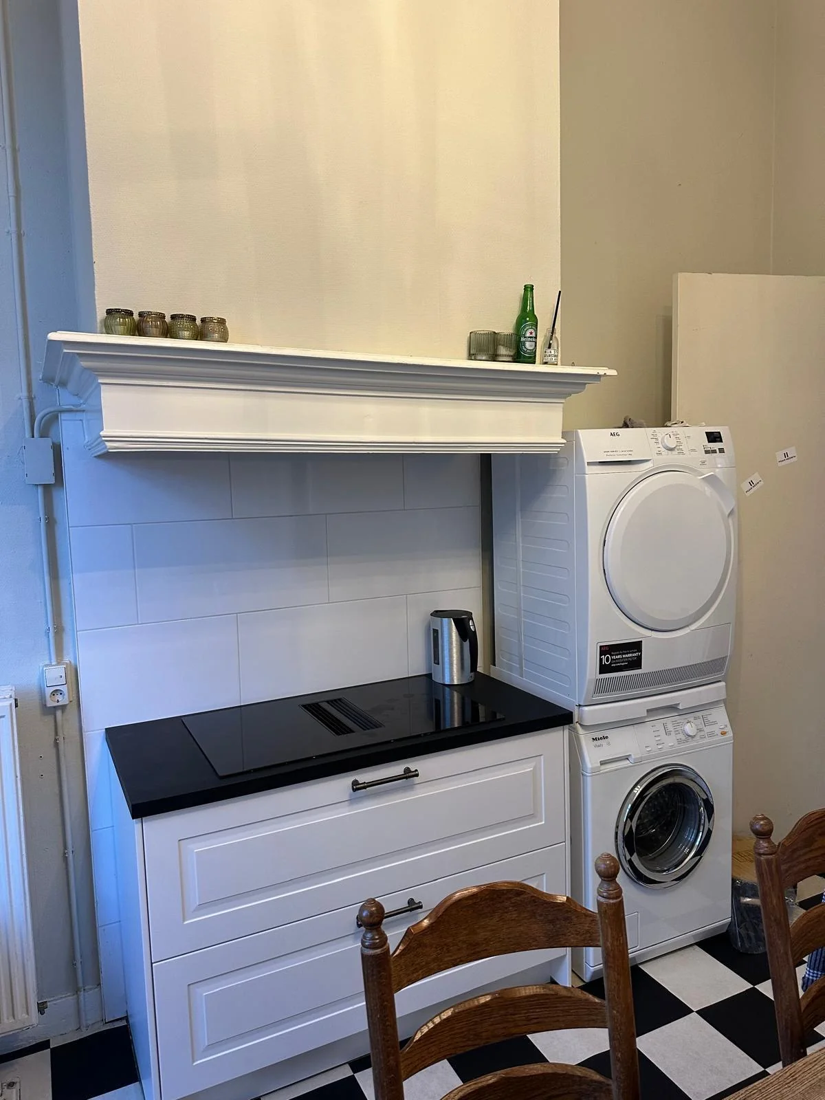 geblurde versie van de foto als achtergrond