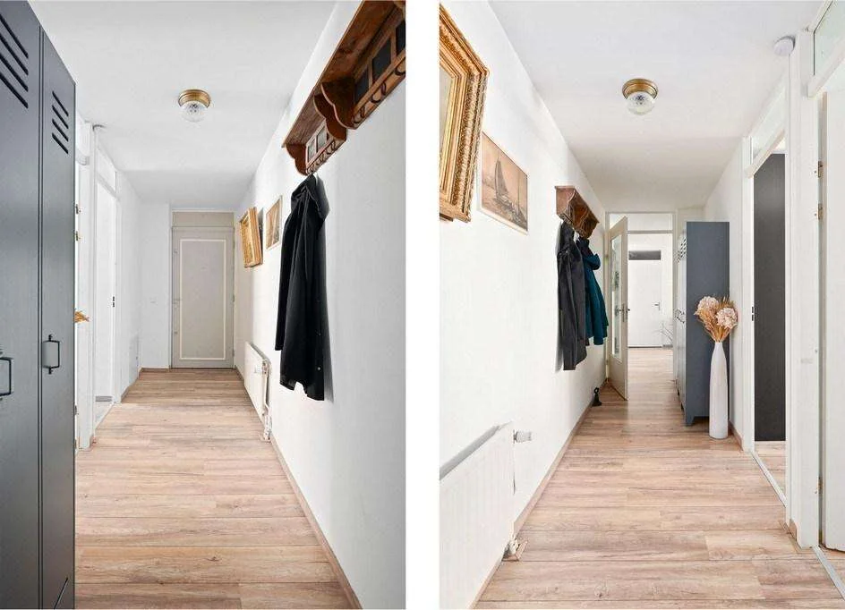 geblurde versie van de foto als achtergrond