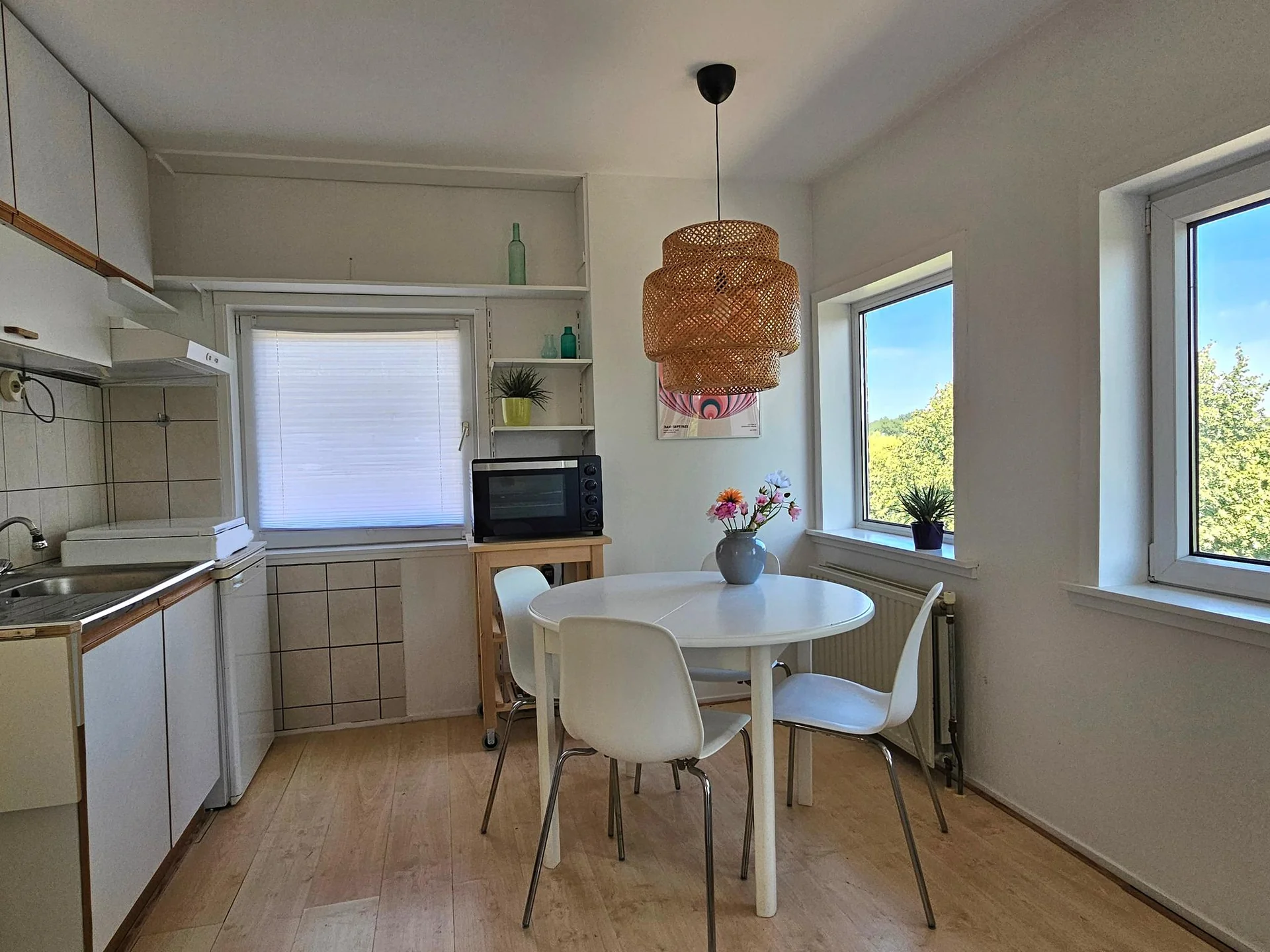 geblurde versie van de foto als achtergrond