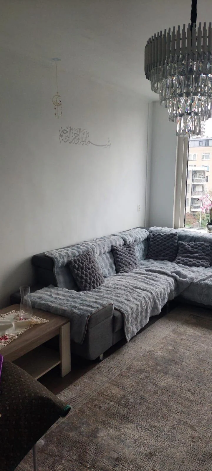 geblurde versie van de foto als achtergrond