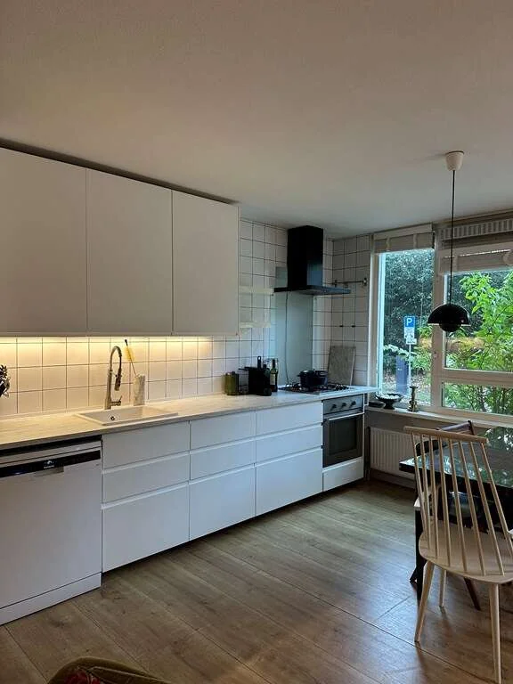 geblurde versie van de foto als achtergrond