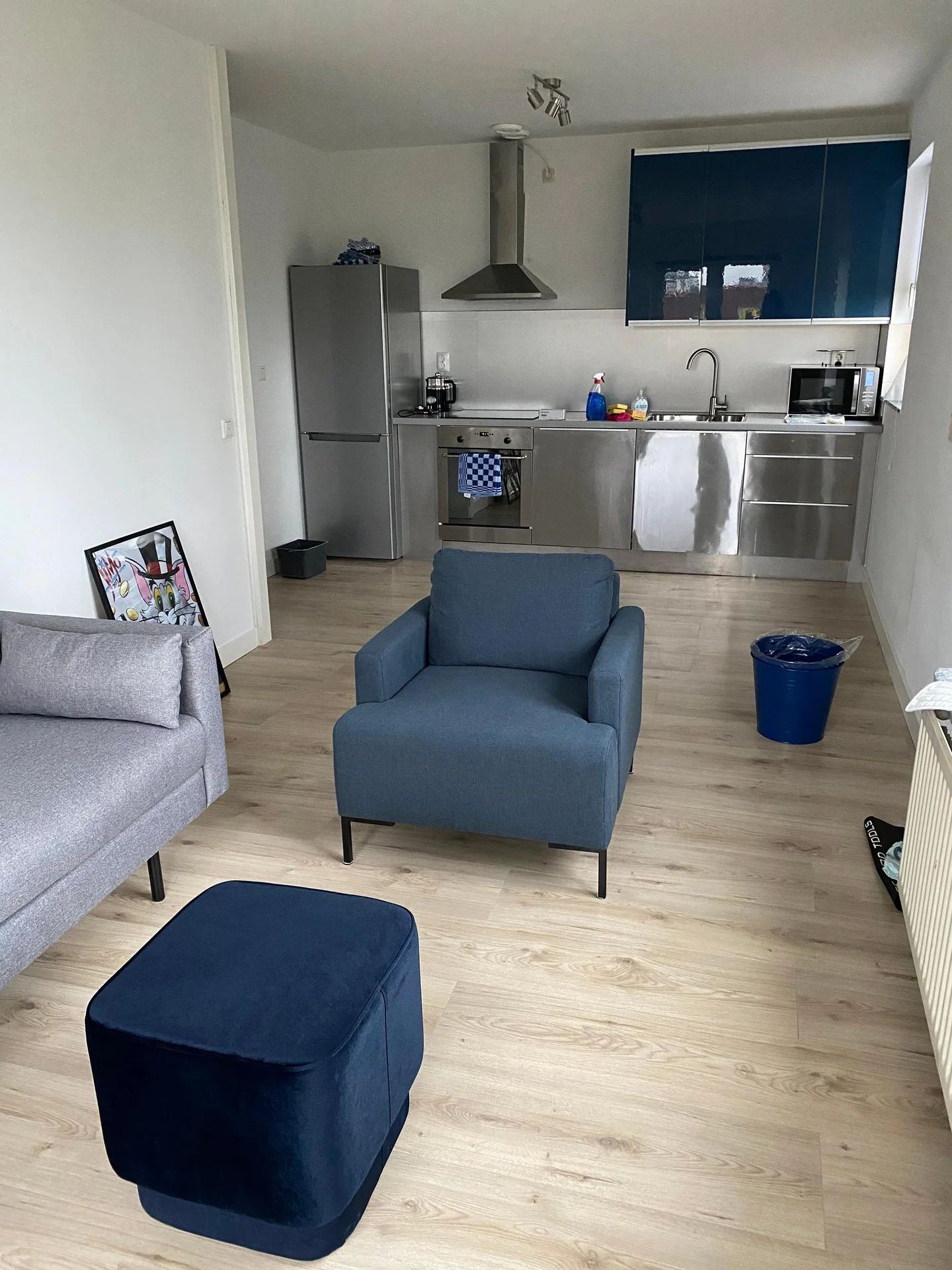 geblurde versie van de foto als achtergrond