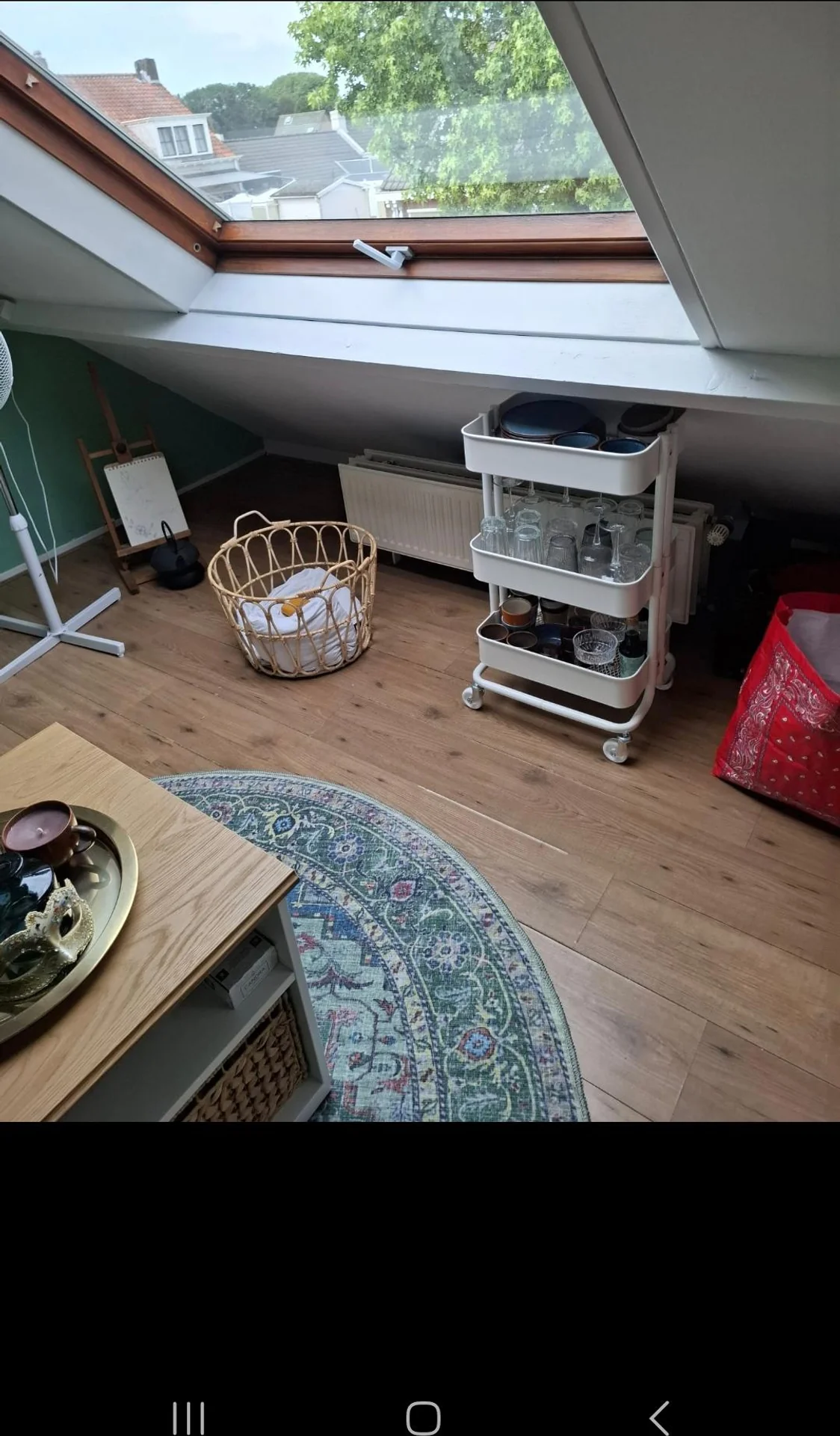 geblurde versie van de foto als achtergrond