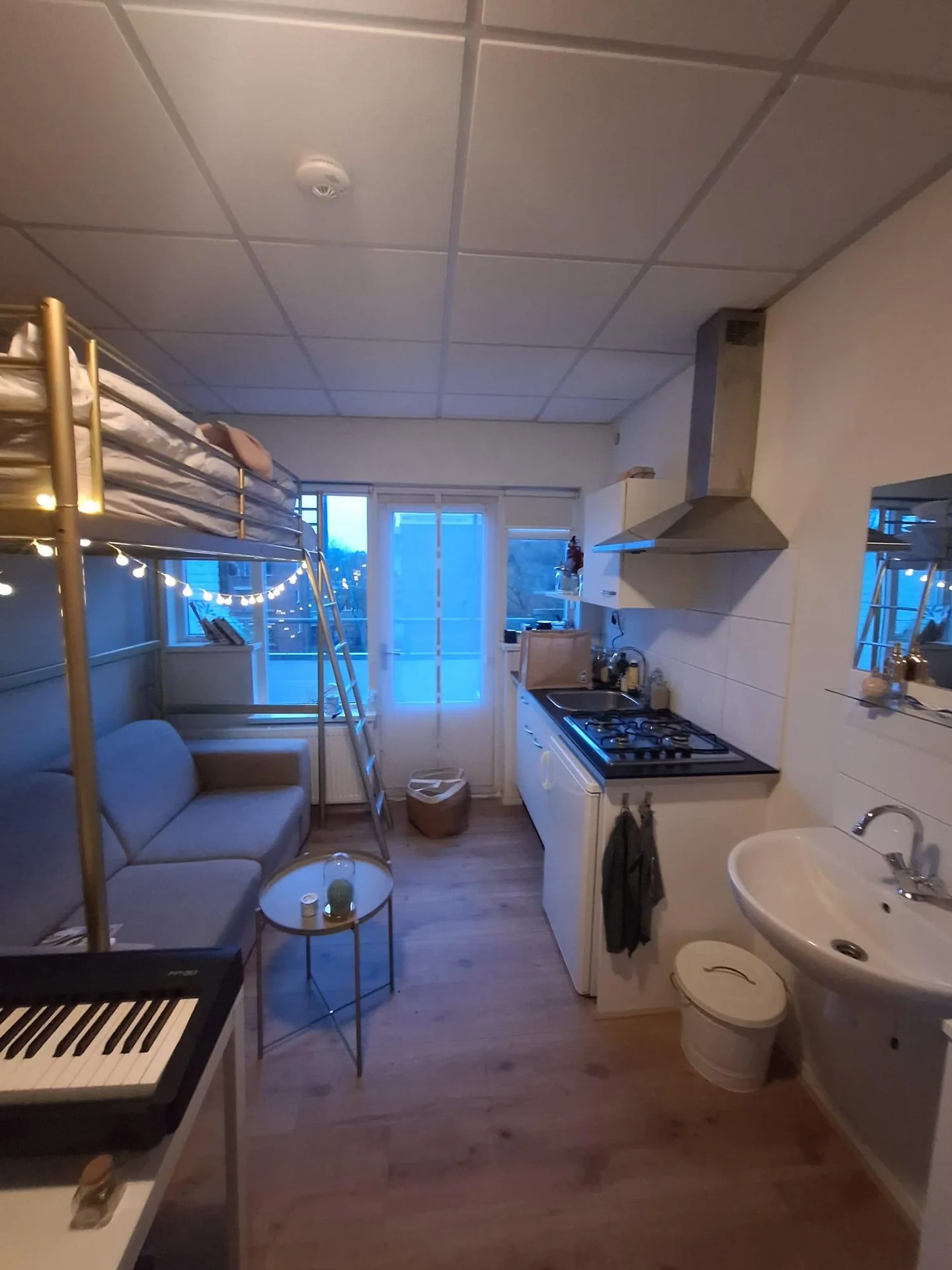 geblurde versie van de foto als achtergrond