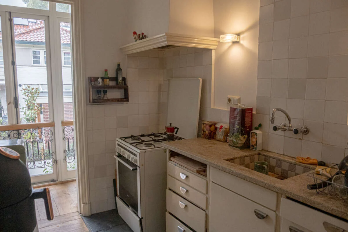 geblurde versie van de foto als achtergrond