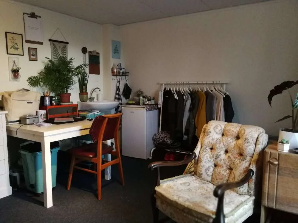 geblurde versie van de foto als achtergrond