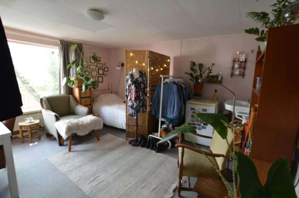 geblurde versie van de foto als achtergrond