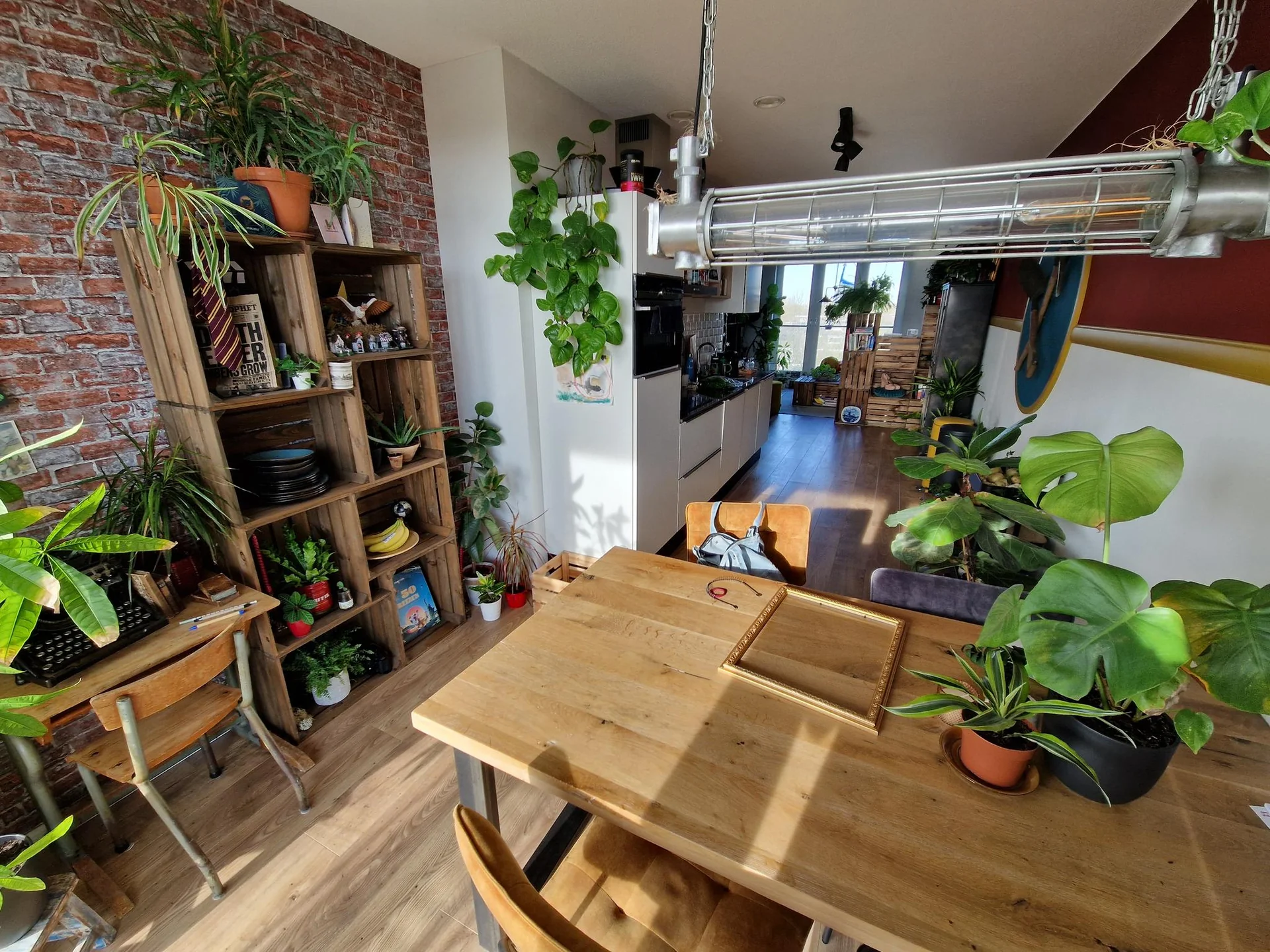 geblurde versie van de foto als achtergrond