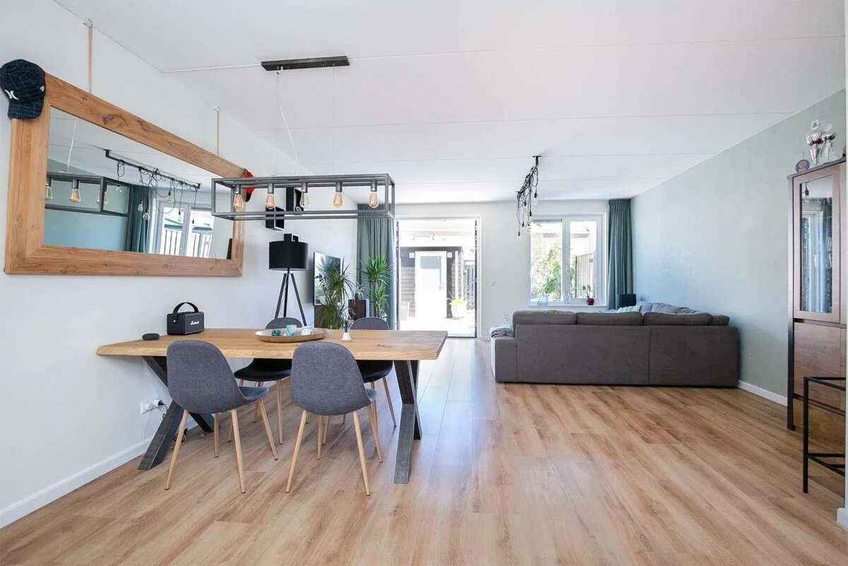 geblurde versie van de foto als achtergrond