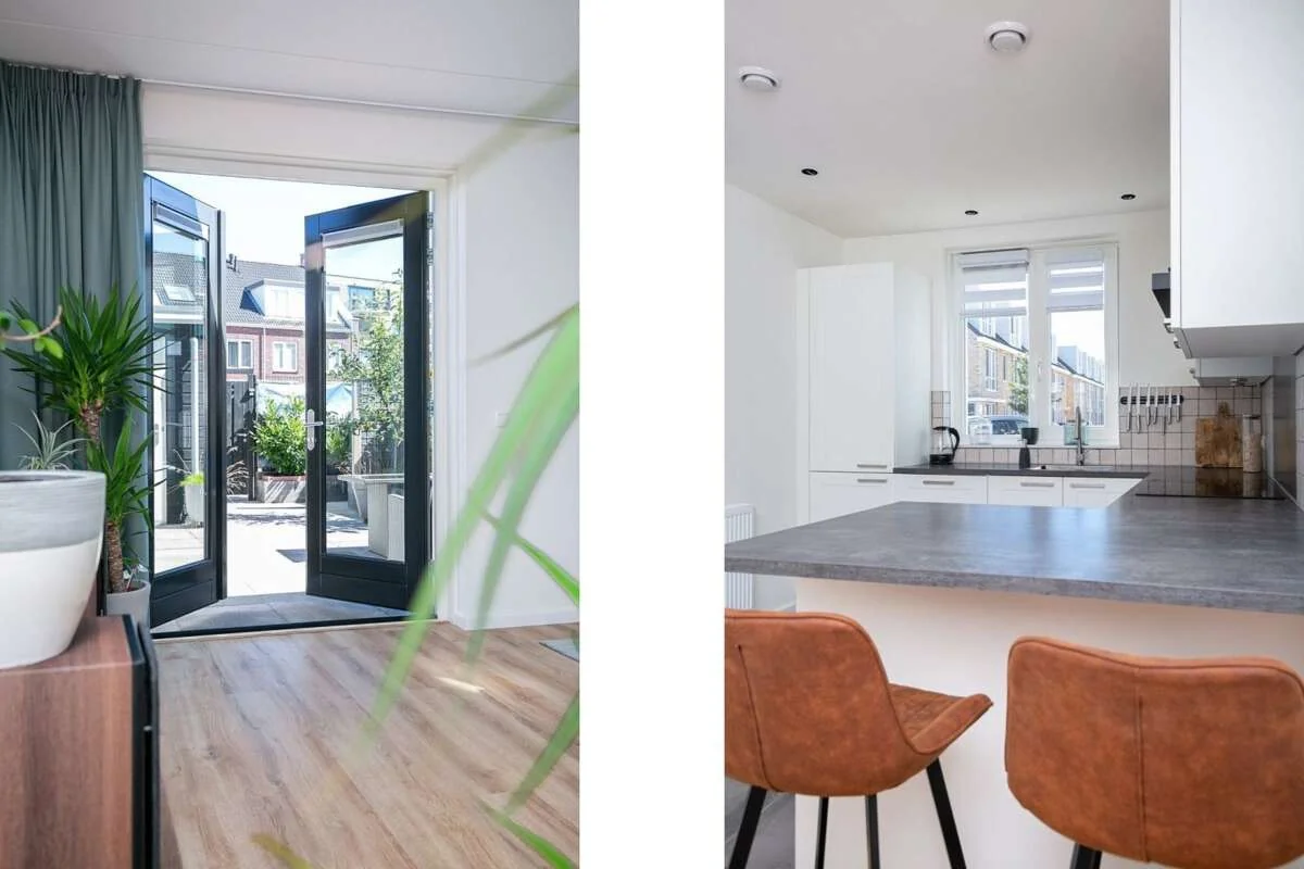 geblurde versie van de foto als achtergrond