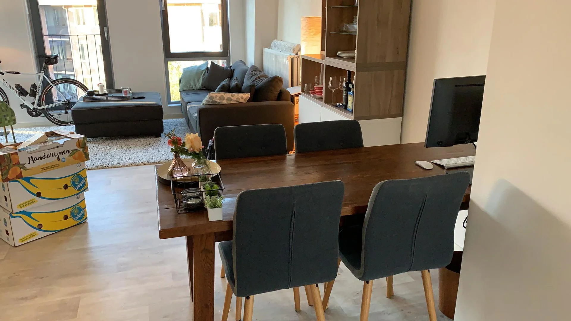 geblurde versie van de foto als achtergrond