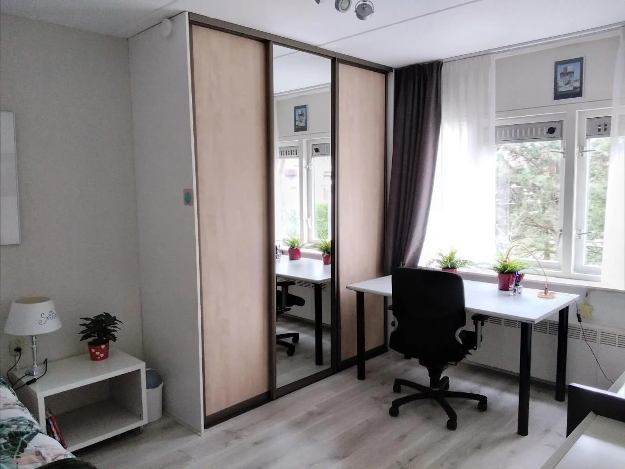 geblurde versie van de foto als achtergrond