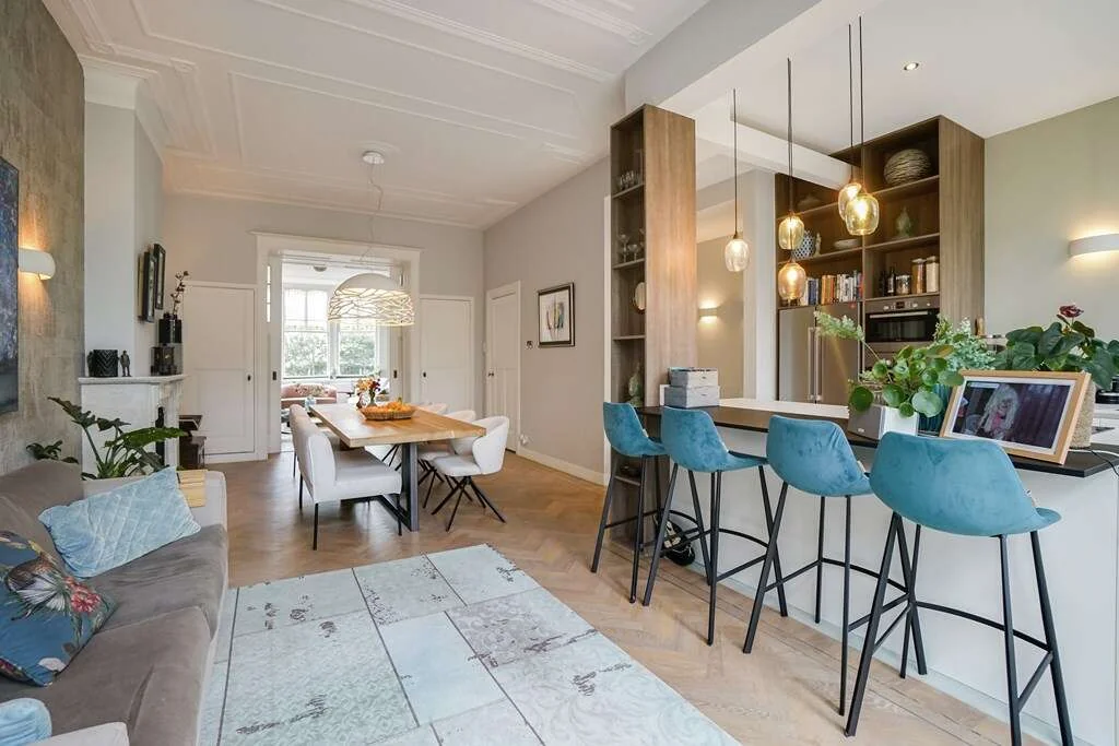 geblurde versie van de foto als achtergrond