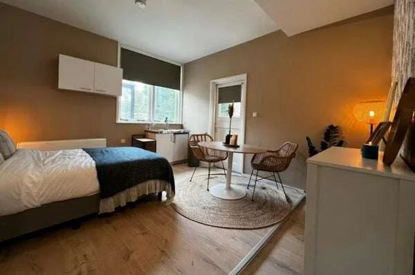 geblurde versie van de foto als achtergrond