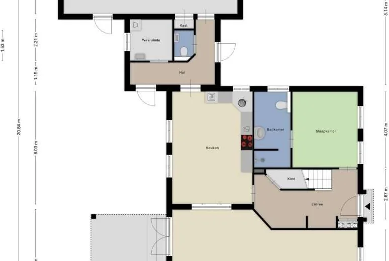 geblurde versie van de foto als achtergrond