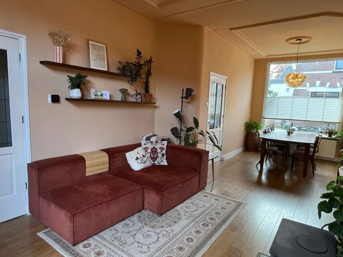 geblurde versie van de foto als achtergrond