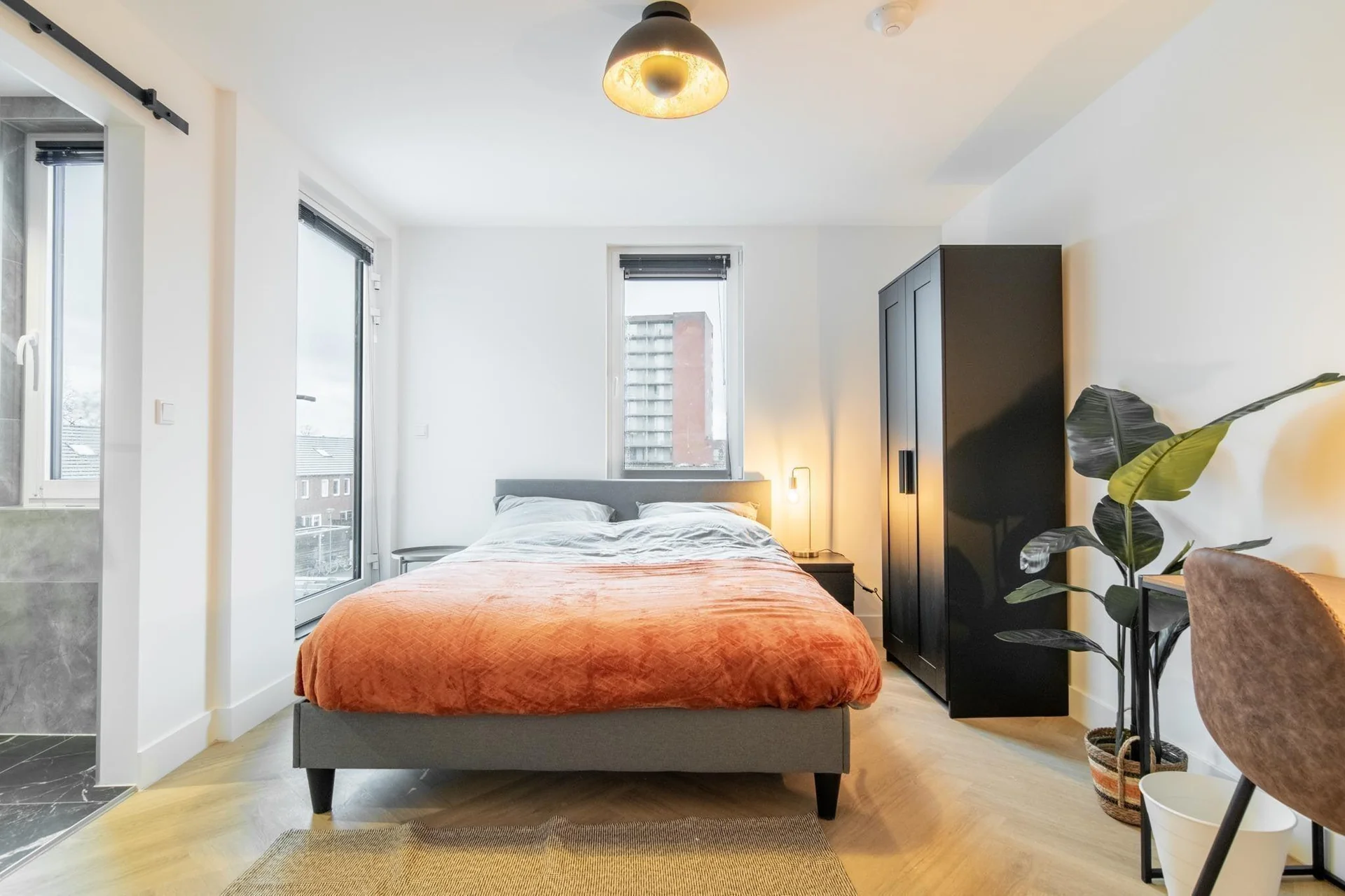 geblurde versie van de foto als achtergrond