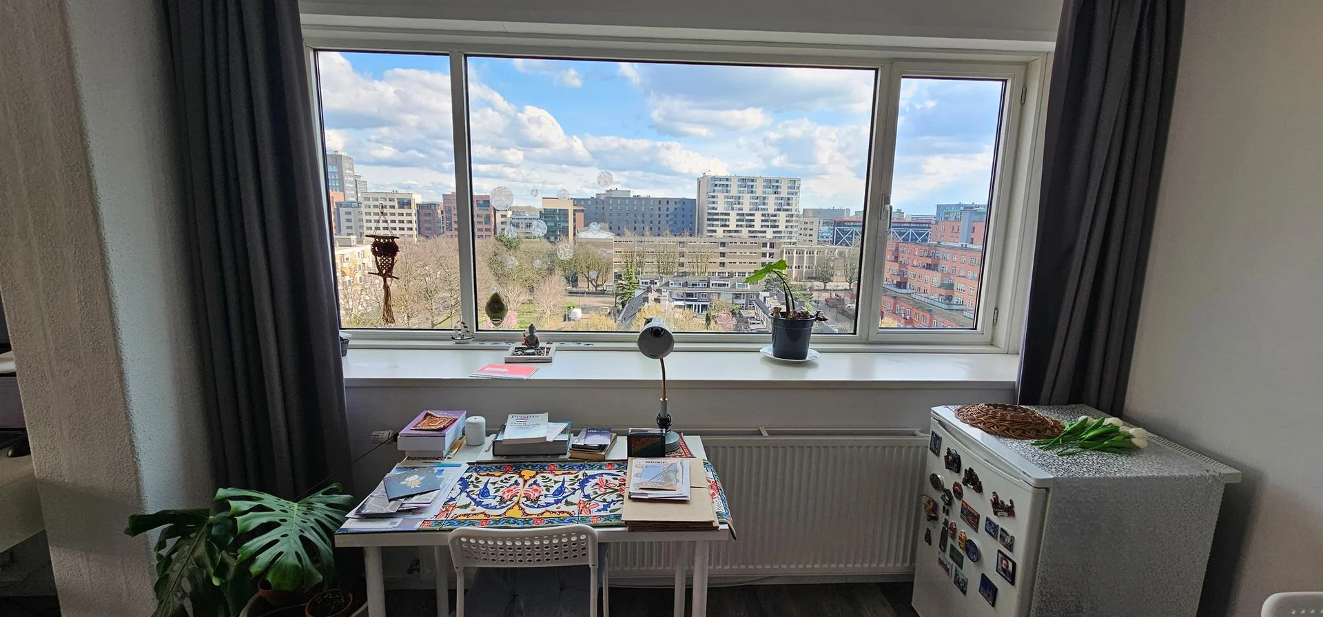 geblurde versie van de foto als achtergrond