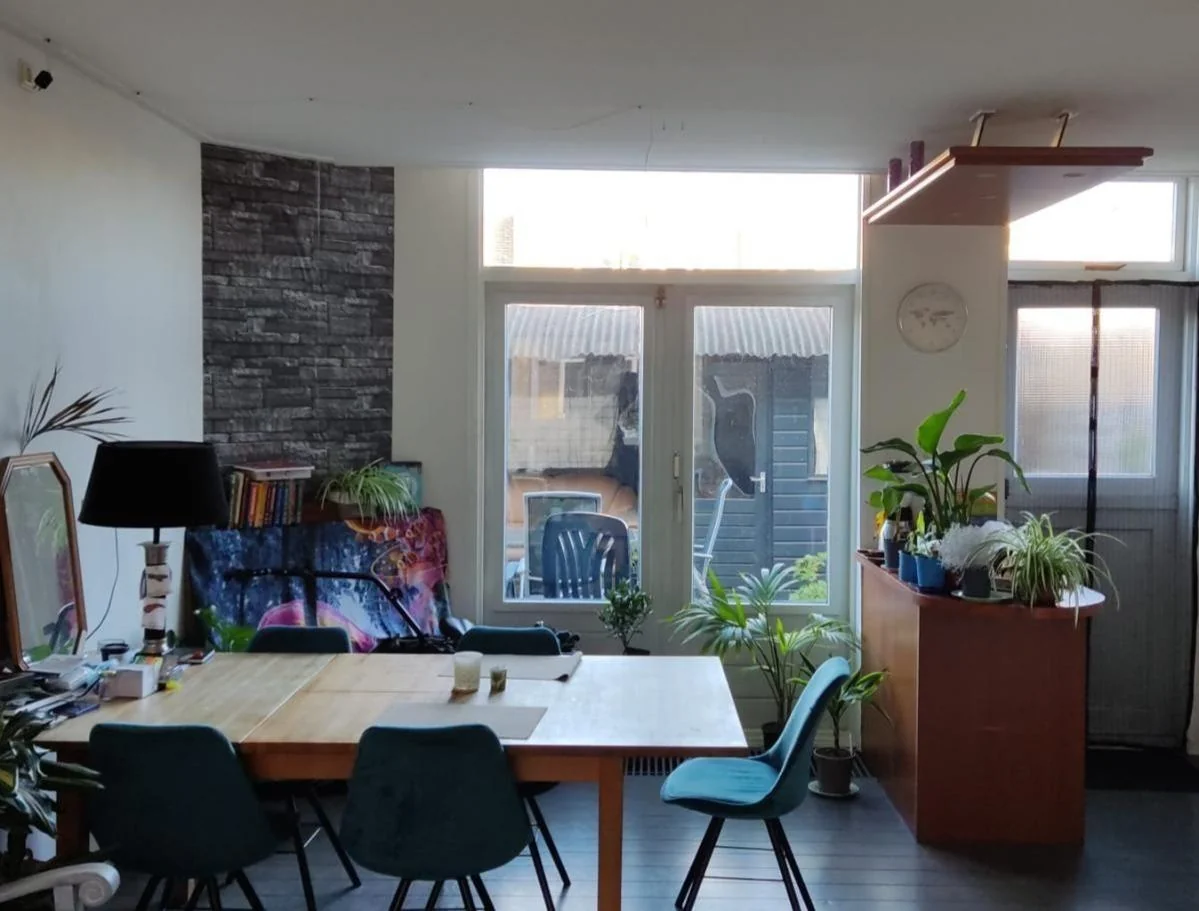 geblurde versie van de foto als achtergrond