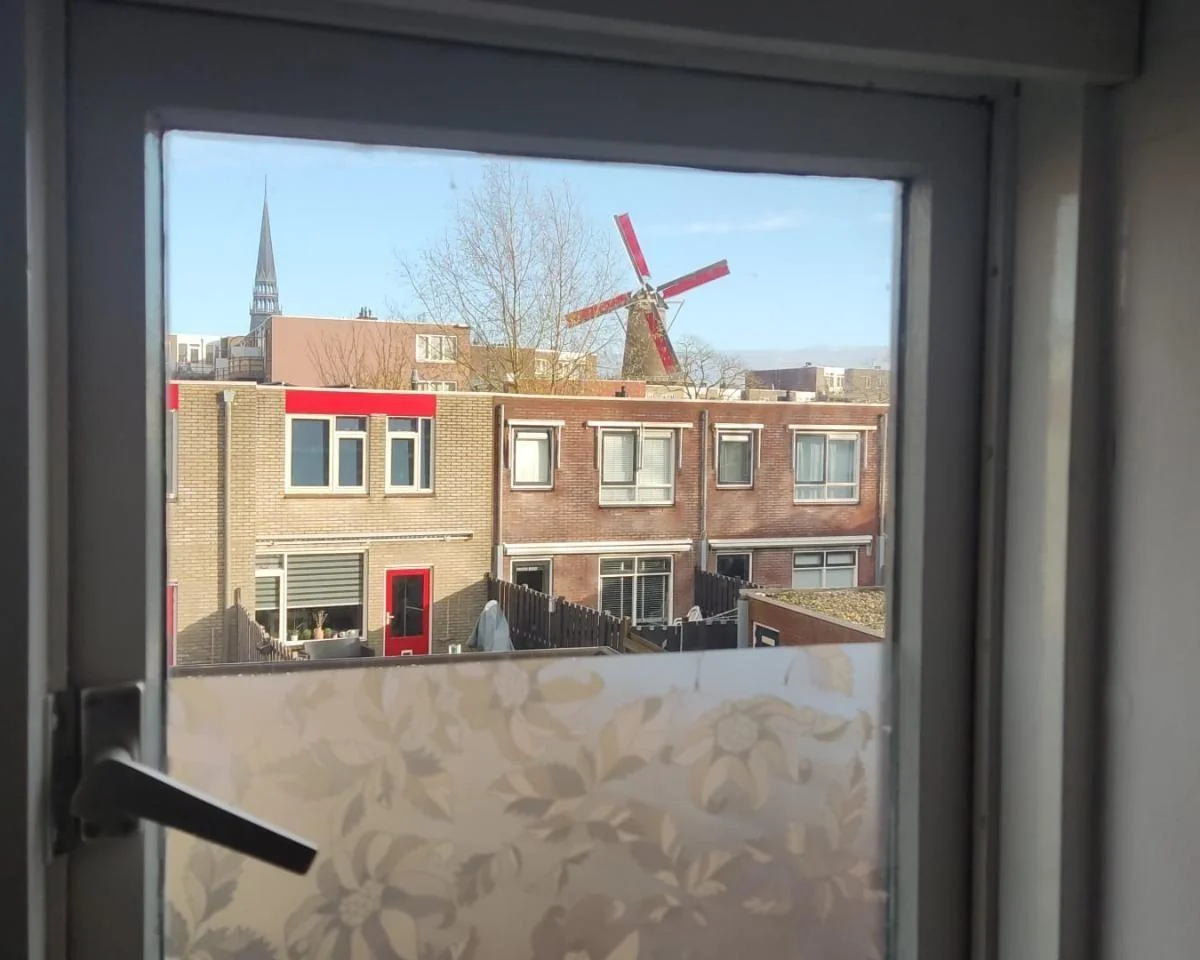 geblurde versie van de foto als achtergrond