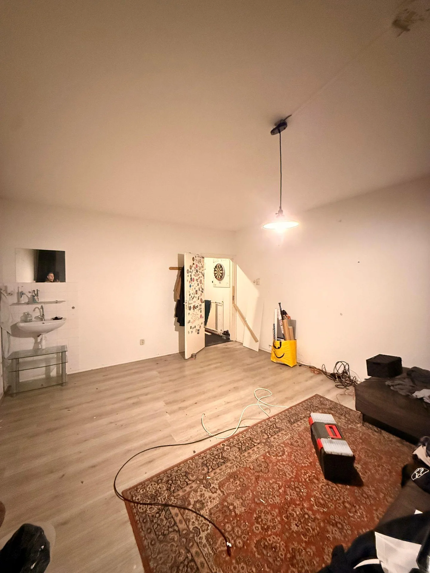 geblurde versie van de foto als achtergrond