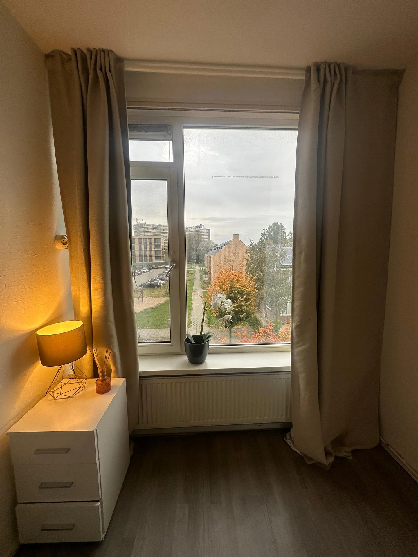 geblurde versie van de foto als achtergrond