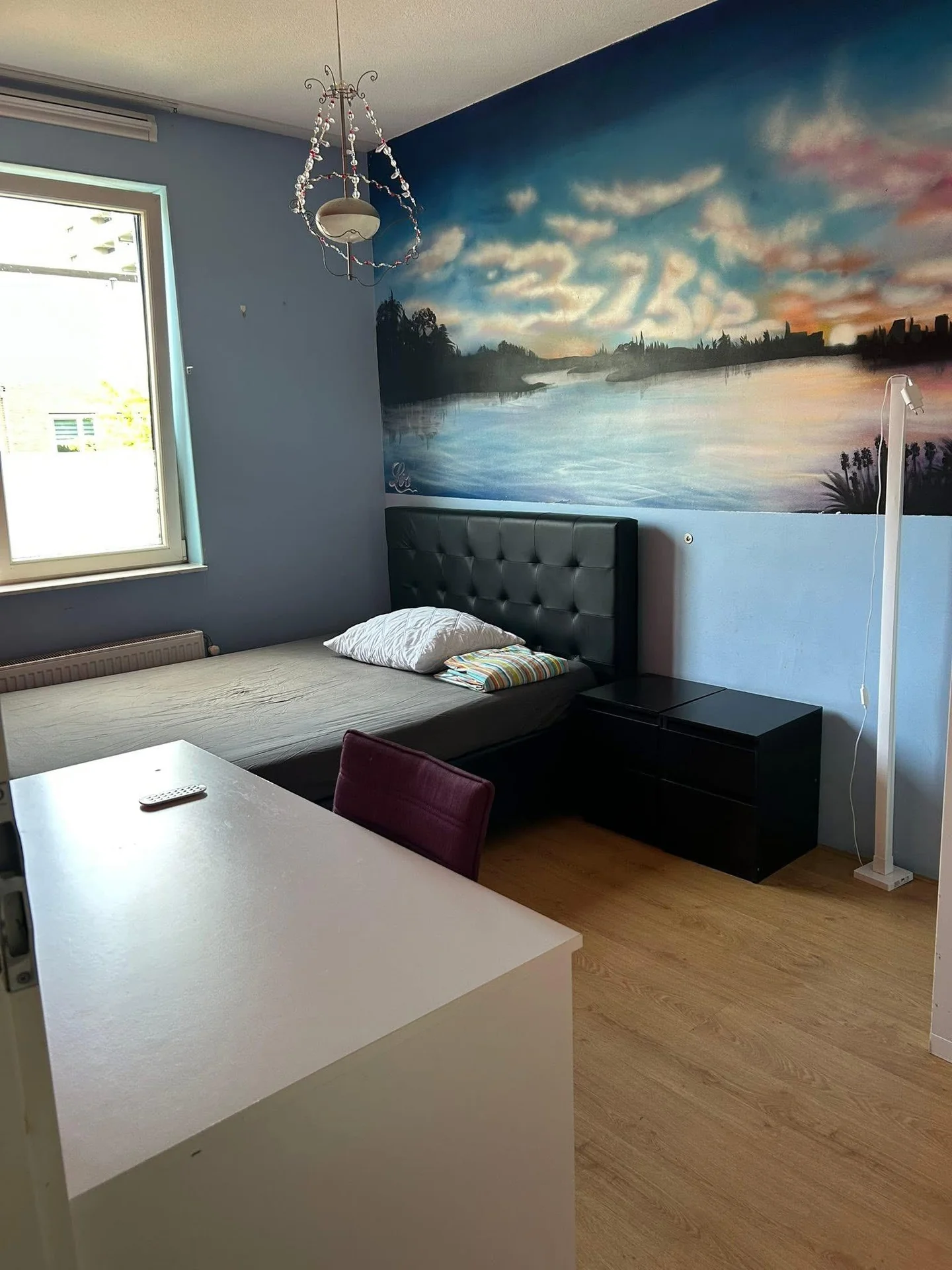 geblurde versie van de foto als achtergrond