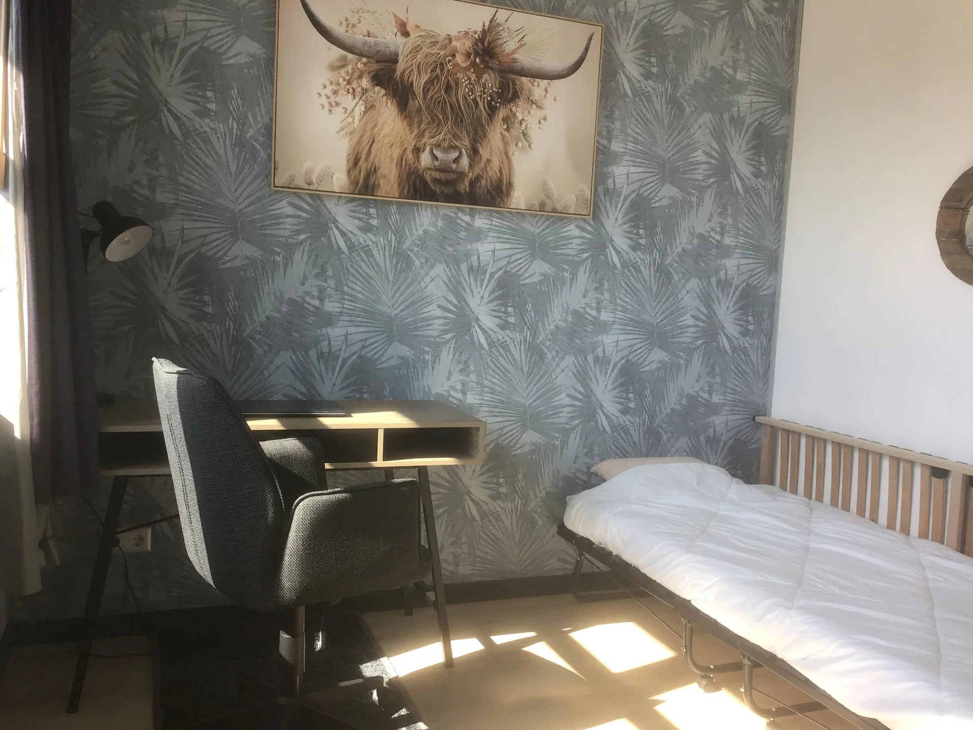 geblurde versie van de foto als achtergrond