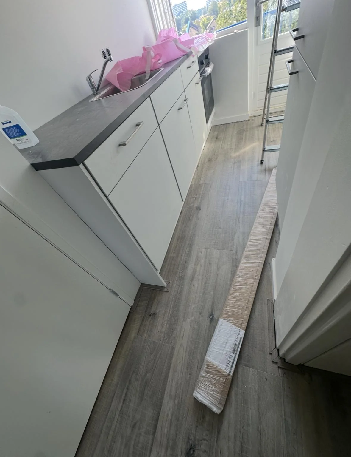 geblurde versie van de foto als achtergrond