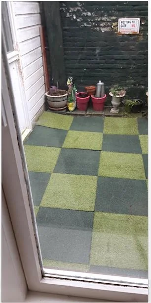 geblurde versie van de foto als achtergrond