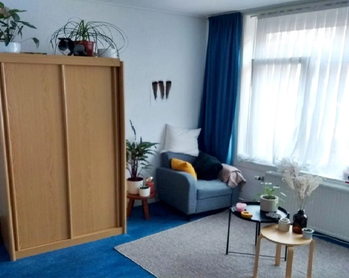 geblurde versie van de foto als achtergrond