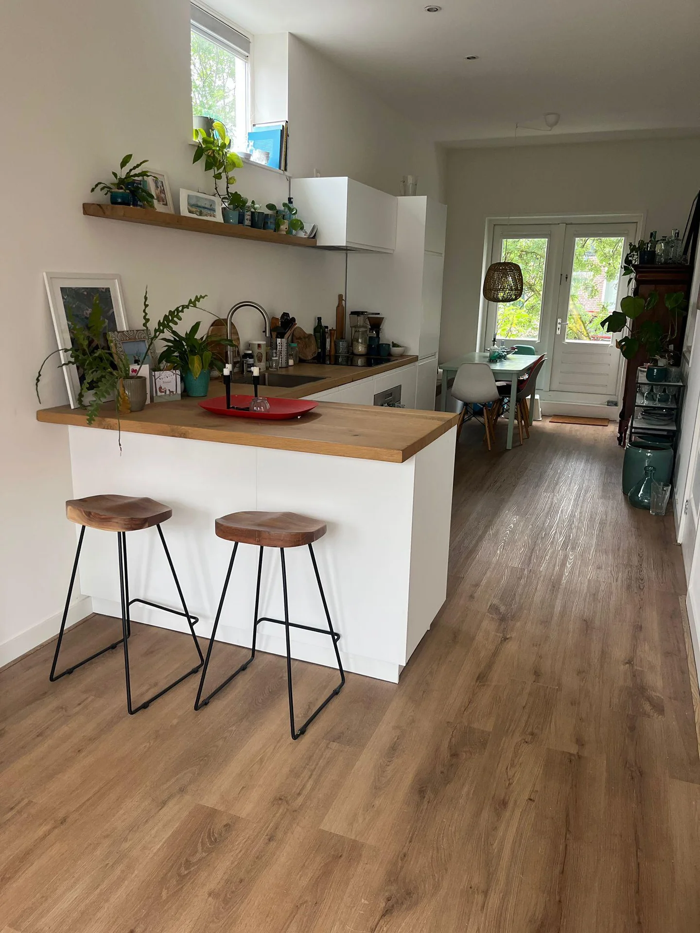 geblurde versie van de foto als achtergrond