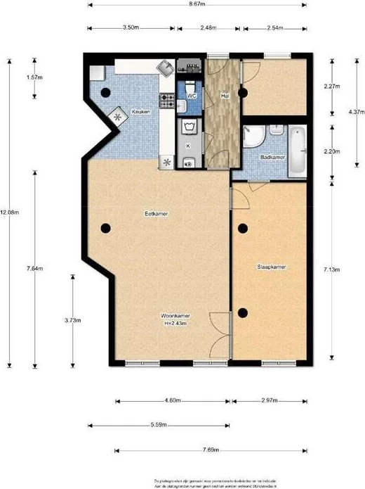 geblurde versie van de foto als achtergrond