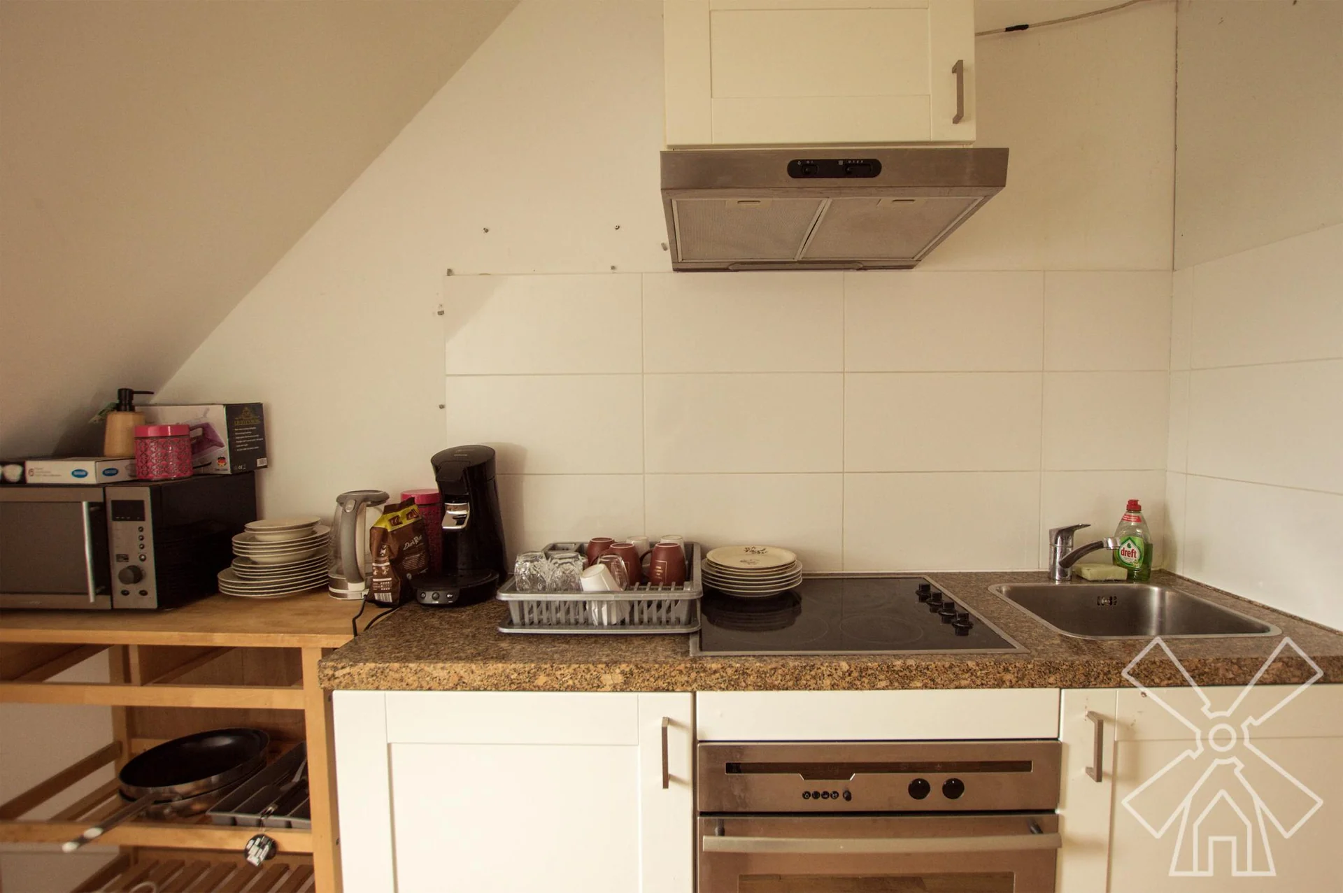 geblurde versie van de foto als achtergrond