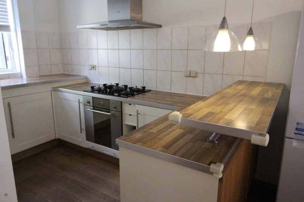 geblurde versie van de foto als achtergrond