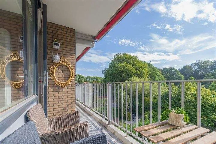 geblurde versie van de foto als achtergrond