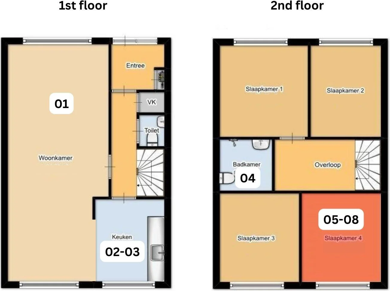 Foto van de Kamer gelegen aan de Sluiskreek in Rotterdam