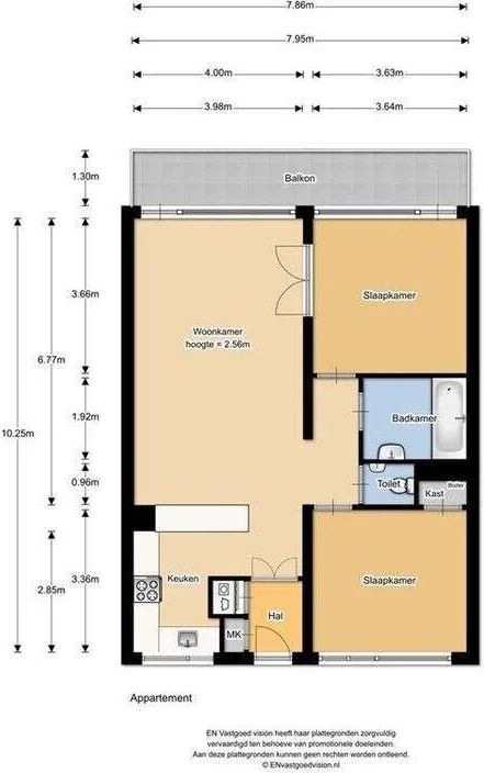 Foto van de Appartement gelegen aan de Bevelandselaan in Amstelveen