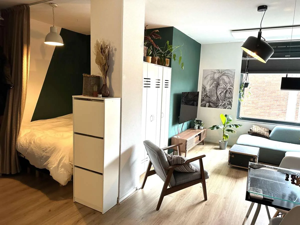 geblurde versie van de foto als achtergrond