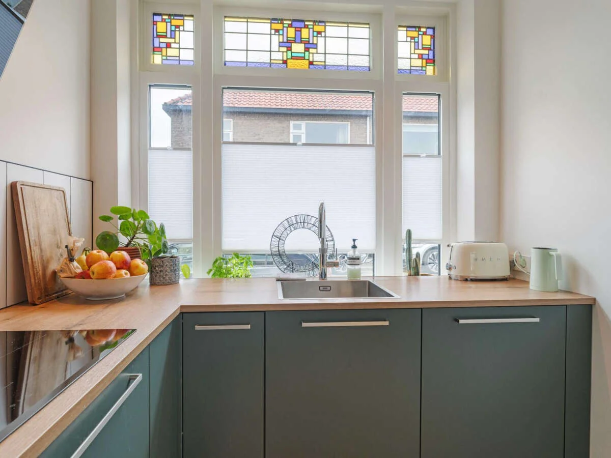 geblurde versie van de foto als achtergrond