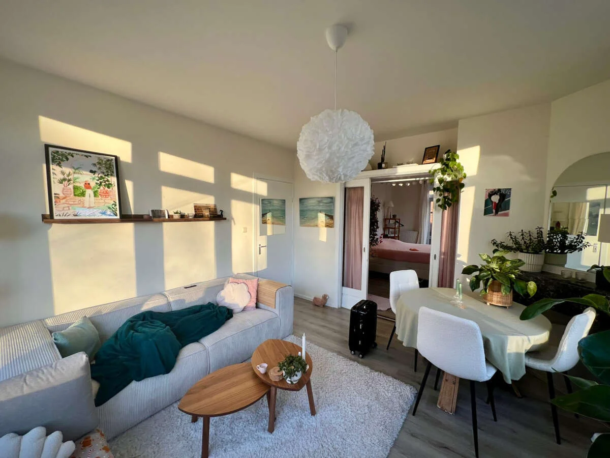 geblurde versie van de foto als achtergrond