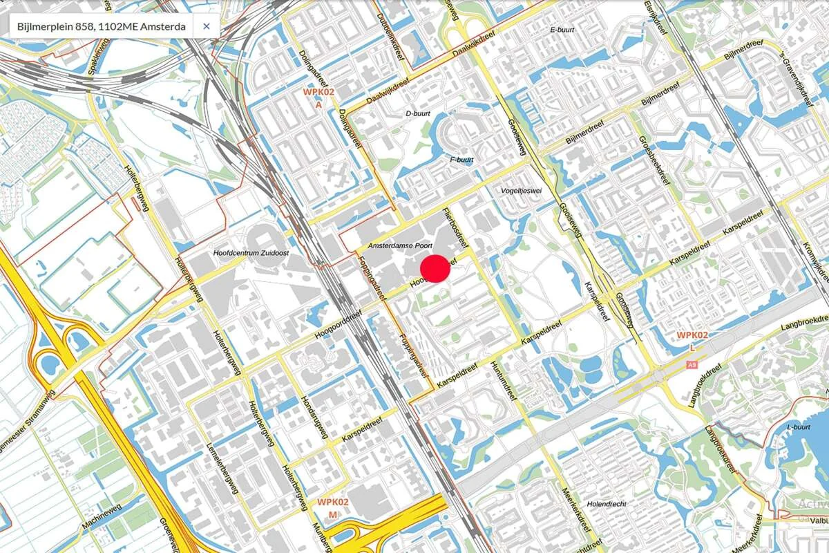 Foto van de Appartement gelegen aan de Bijlmerplein in Amsterdam