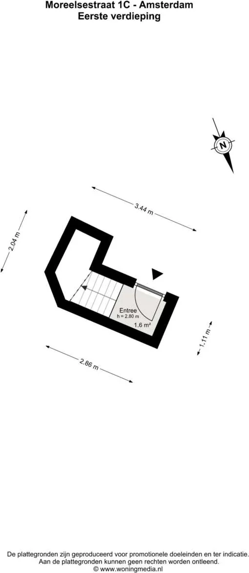 Foto van de Appartement gelegen aan de Moreelsestraat in Amsterdam