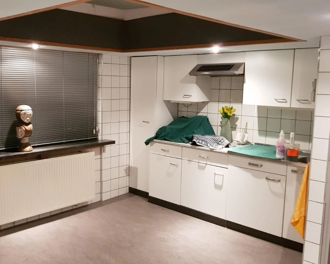 geblurde versie van de foto als achtergrond