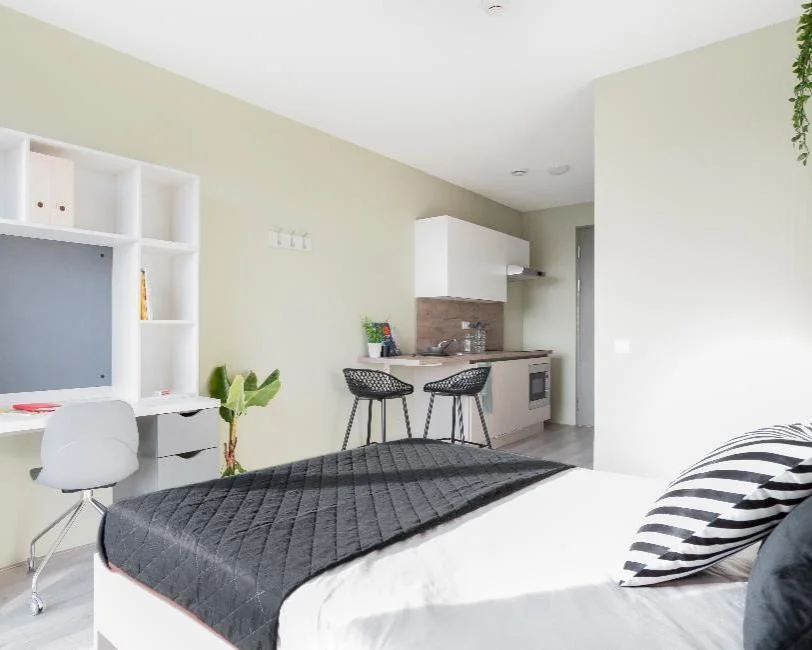 geblurde versie van de foto als achtergrond