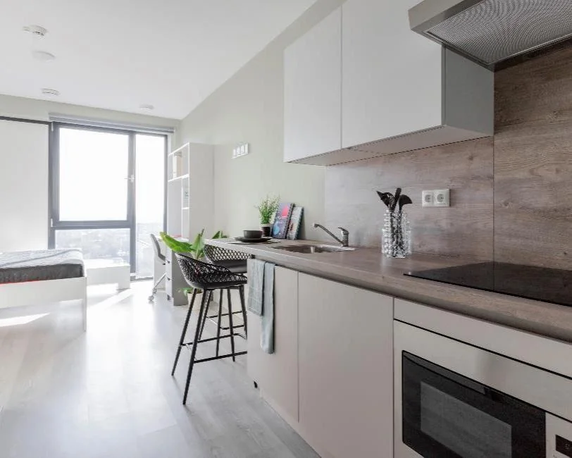 geblurde versie van de foto als achtergrond