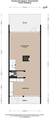 Foto van de Appartement gelegen aan de Kruidenommegang in Duivendrecht