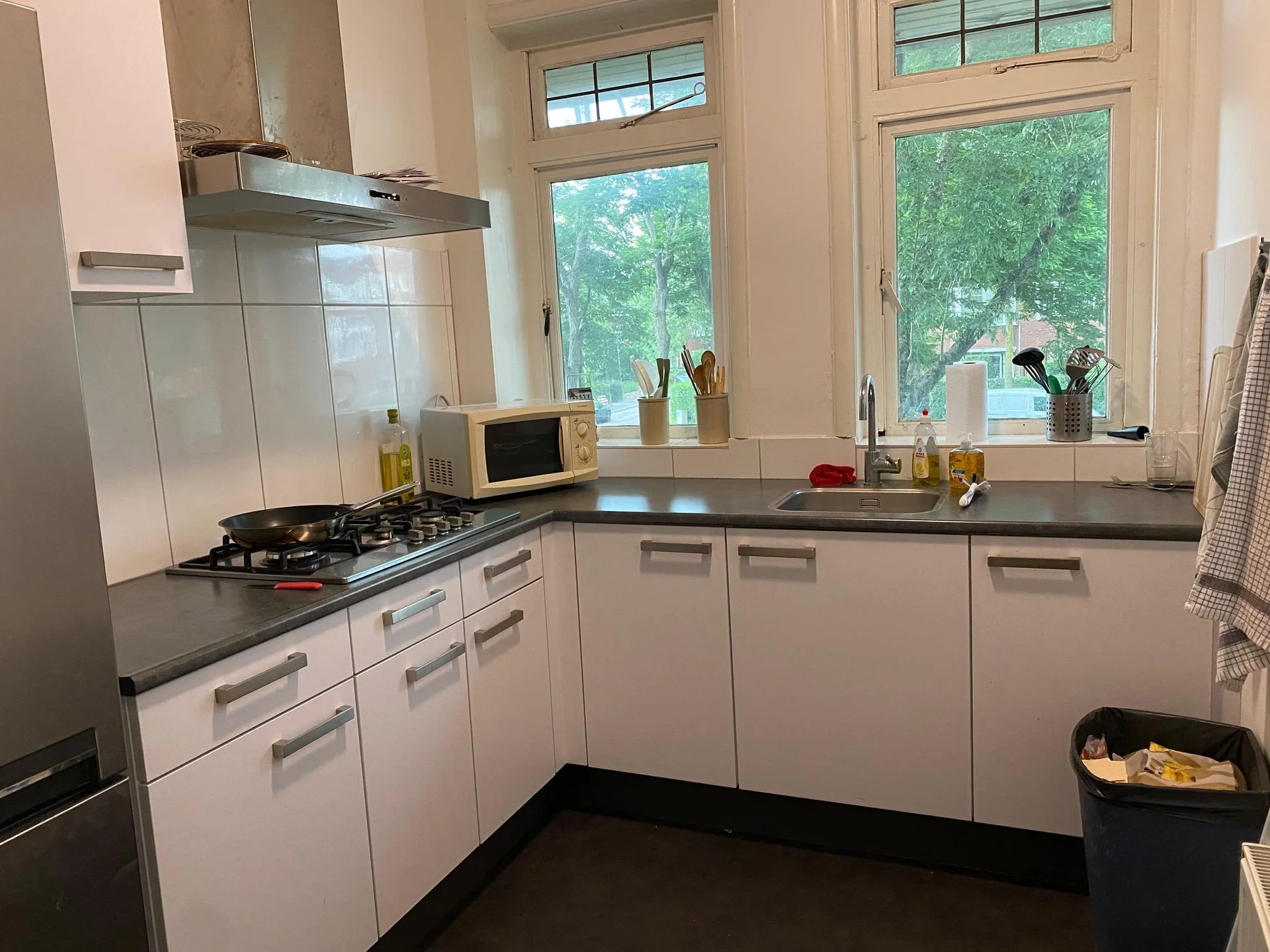 geblurde versie van de foto als achtergrond